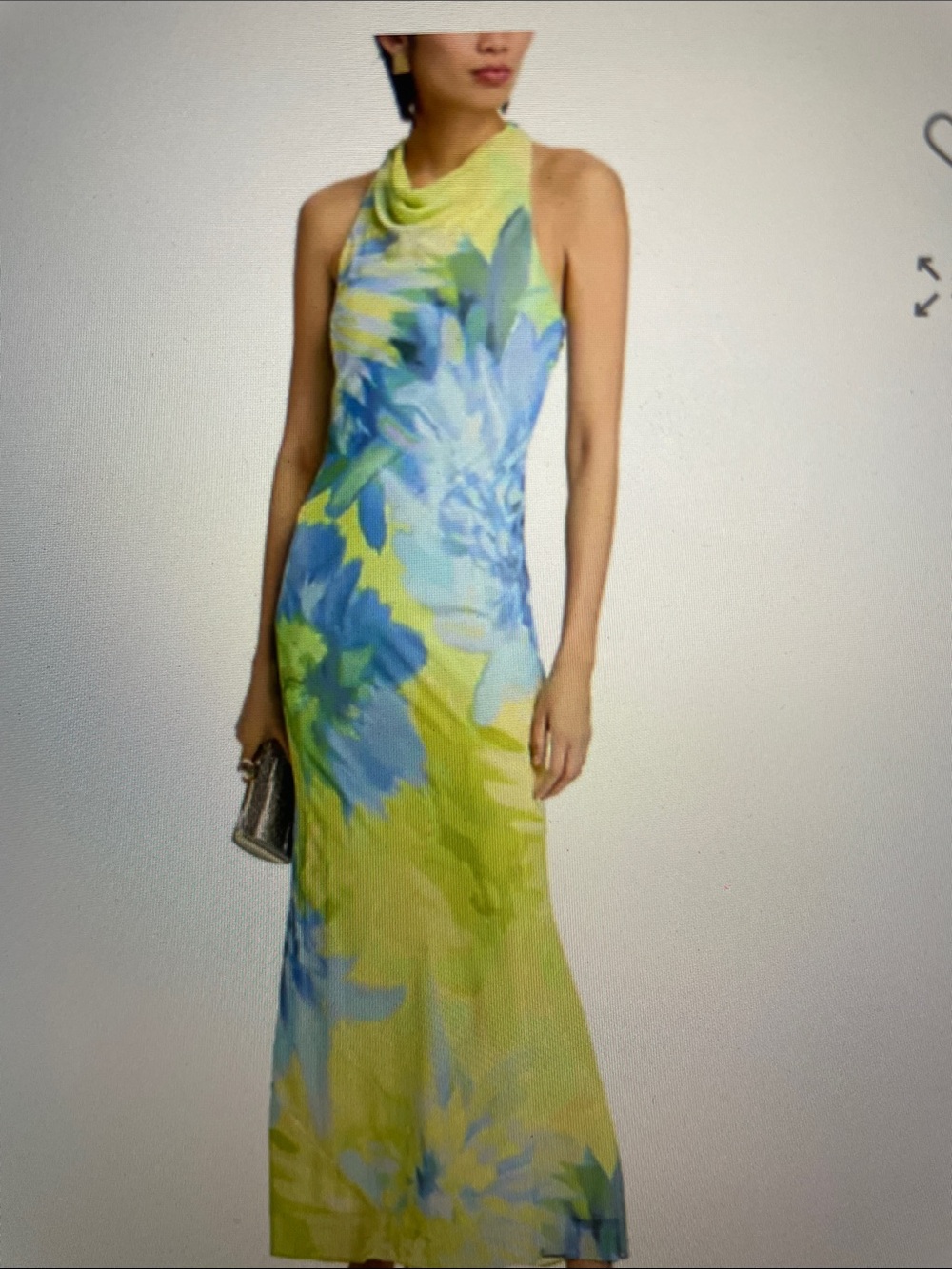 Bloomingdaleβs NEW Aqua brand printed chiffon maxi dress sz 2